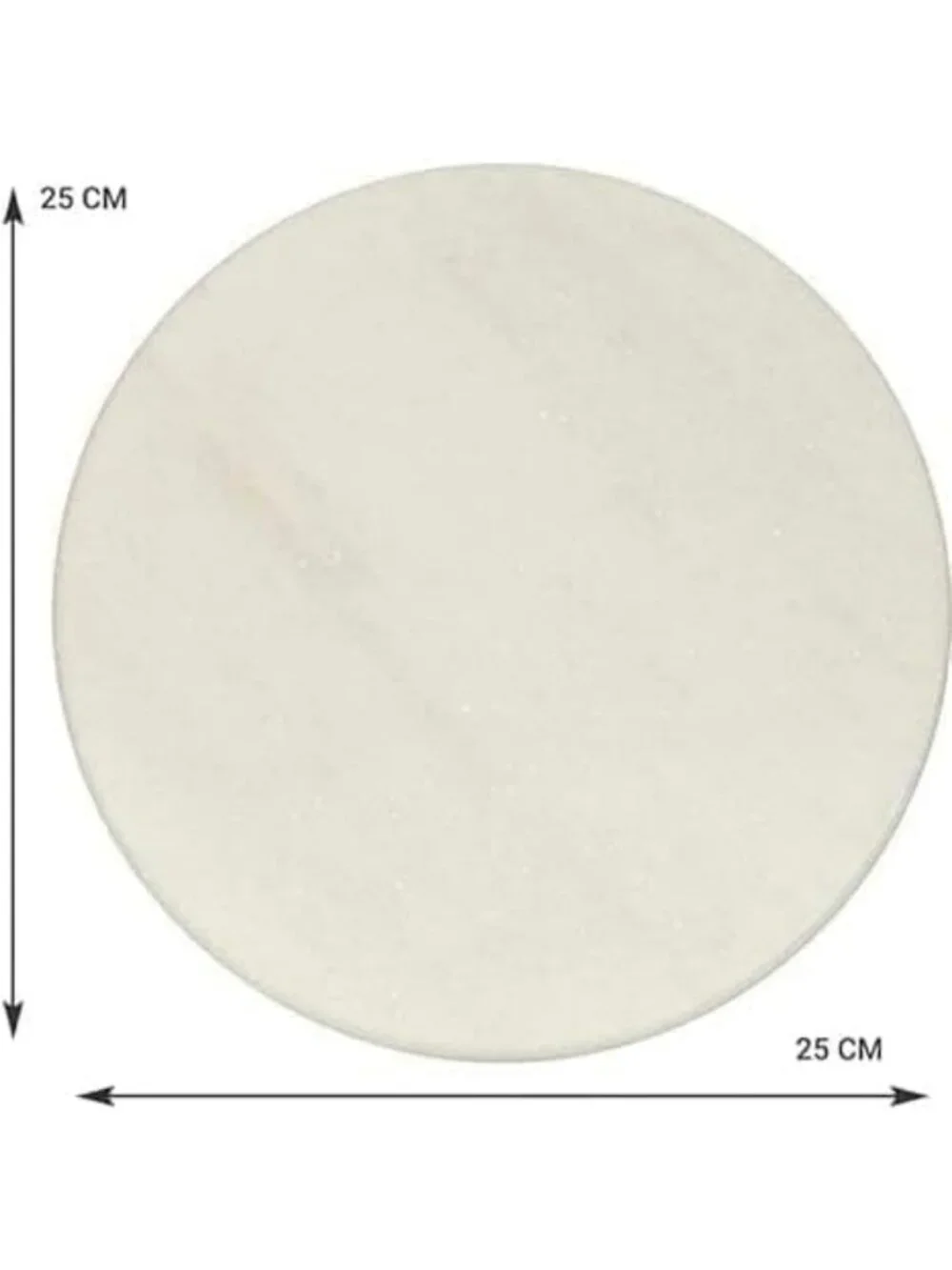 10-Inch Natural Marble Rolling Board & Wooden Pin Set for Roti, Pizza, Pastry